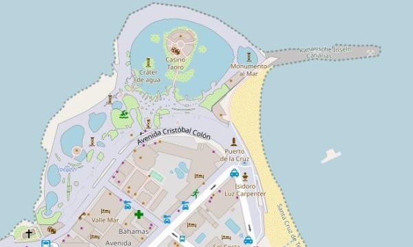 Map Hotel Tenerife Playa, Puerto de la Cruz, Teneriffa